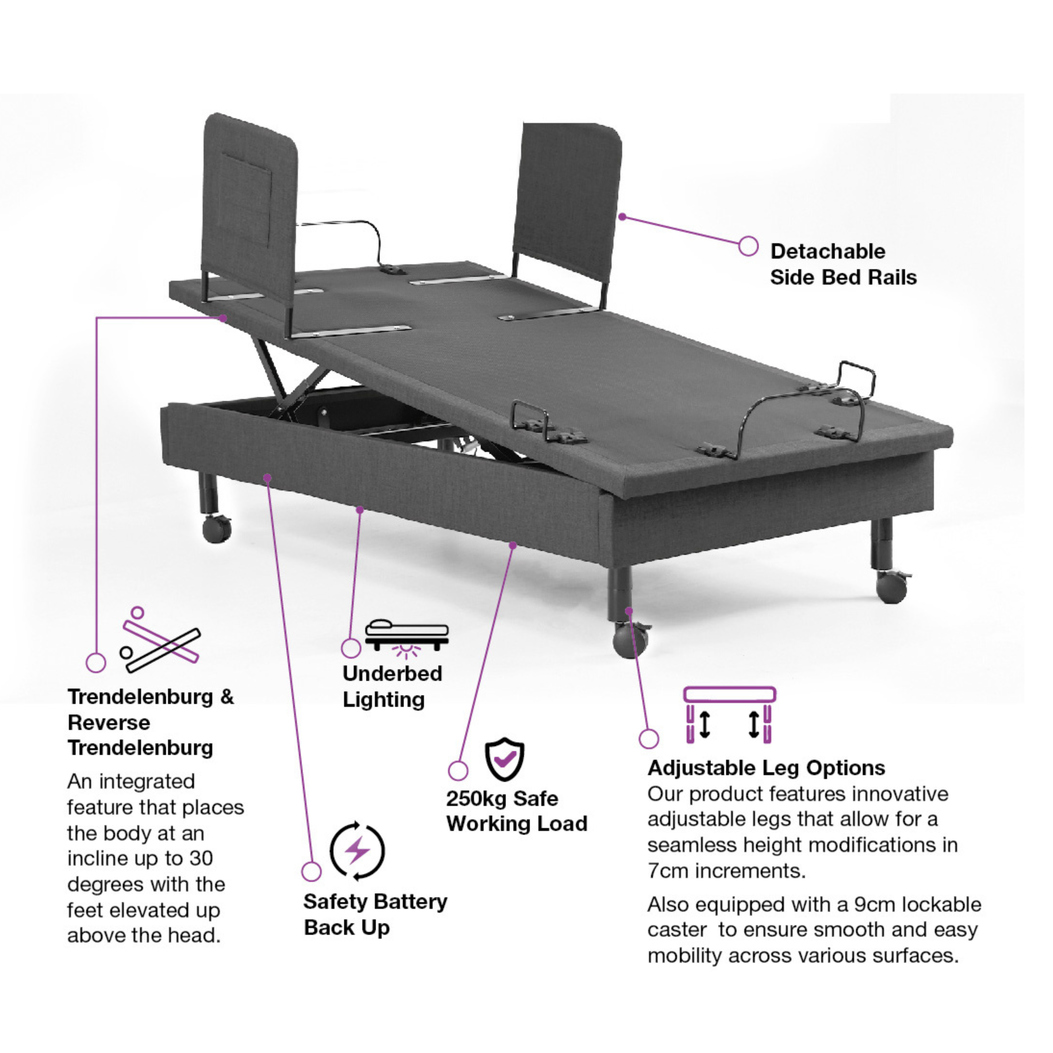Floorline Hi-Lo Adjustable Base and Mattress